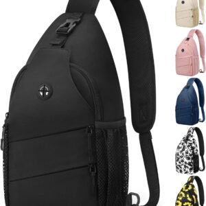 Pritent Crossbody Bags for Women Men Trendy Sling Bag Backpack Casual Chest Bag with Convertible Shoulder Strap