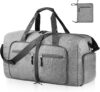 Dimayar 65L Foldable Duffle Bag, Travel & Weekender, Overnight, Gym | Lightweight, Carry-on, Packable, Waterproof & Tear Resistant, Travel Duffel Bag with Shoes Compartment for Men Women