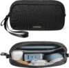 tomtoc Electronics Organizer Travel Case, Cable Organizer for Essentials | Water Resistant Tech Pouch Accessories Travel Bag Carry Storage for Cord, Phone, Cables, Airpods, USB Drive, Daily Items