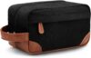 Vorspack Canvas Travel Toiletry Bag for Men, Medium, Black | Water-Resistant Travel Bag for Toiletries, Large Capacity, Organized Compartment, Suitable for Shaving, Grooming, Accessories
