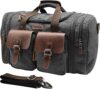 Wildroad Canvas Duffle Bag – 50L Expandable Weekender Overnight Travel Bag | Gifts for Men, Holiday Birthday Gift for Dad, Husband & Partner, Carry-on Size, Multiple Pockets, Luggage, Fits Travel Gym